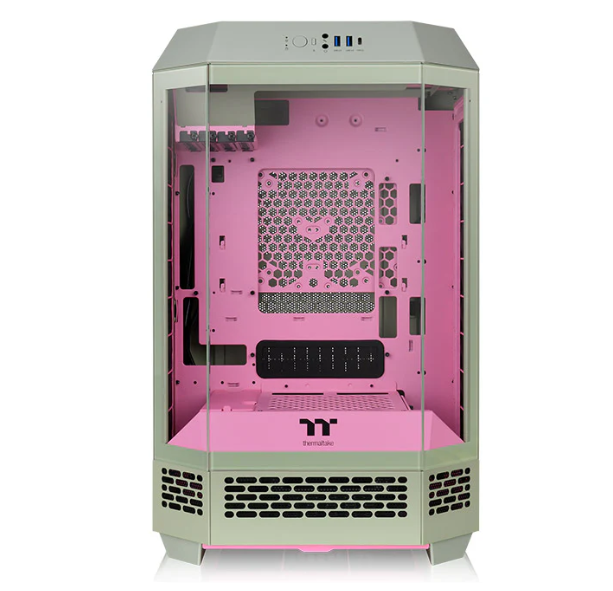 Milwaukee PC - Thermaltake Tower 300 Matcha Plum Micro Tower - No PSU, 2x140mm PWM Fans, Modular Design, TG 