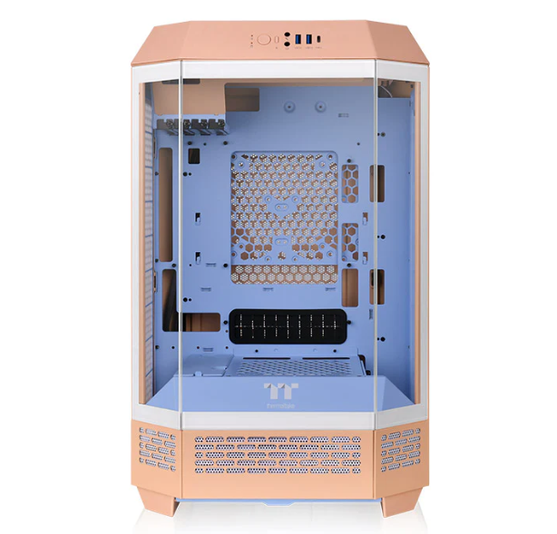 Milwaukee PC - Thermaltake Tower 300 Peach Fuzz Micro Tower - No PSU, 2x140mm PWM Fans, Modular Design, TG