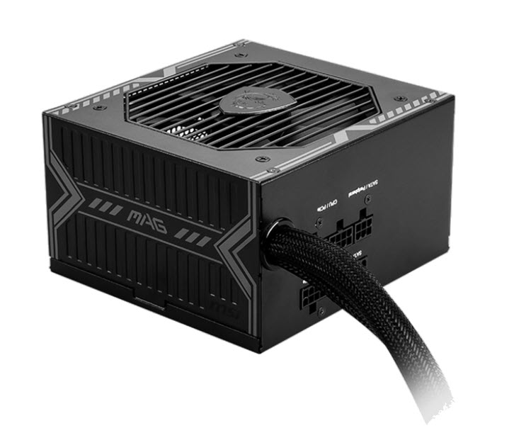 Milwaukee PC - MSI MAG A650BE 650 PSU - 80 Plus Bronze, 120mm Fan,Semi-Modular