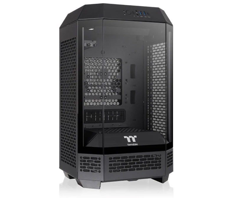 Milwaukee PC - Thermaltake The Tower 250 Mini Tower(Black) - No PSU, mini-ITX, 2xCT120 Fans, TG