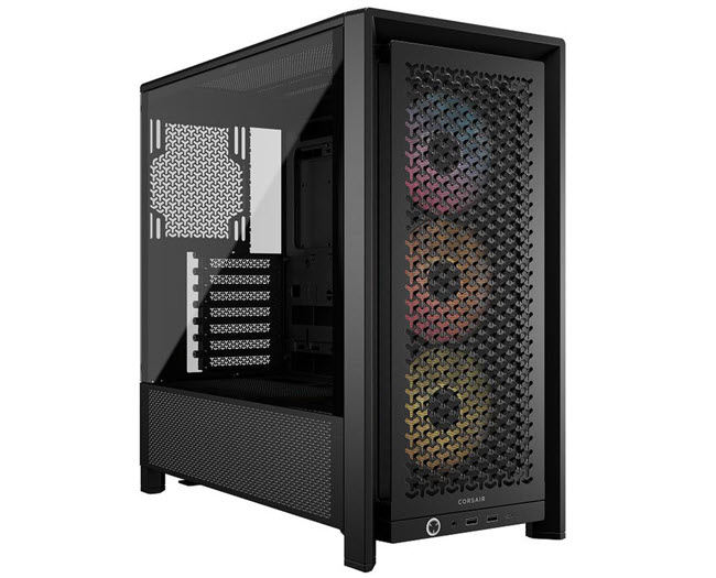 Milwaukee PC - CORSAIR FRAME 4000D RS ARGB Black - MidATX, Fully-Modular, InfiniRail, 3xRS120 ARGB Fans, BTF/Project Zero/Project Stealth,TG