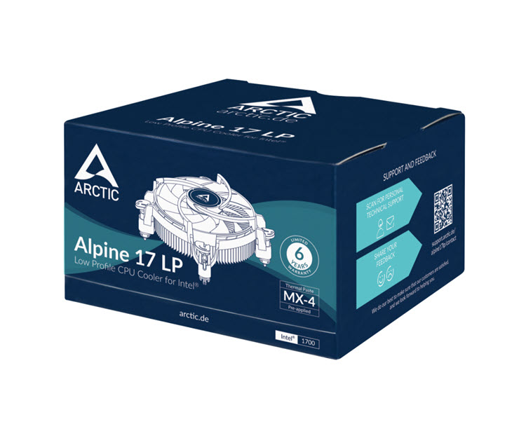 Milwaukee PC - ARCTIC Alpine 17 LP - Low-Profile CPU Cooler for Intel LGA 1700