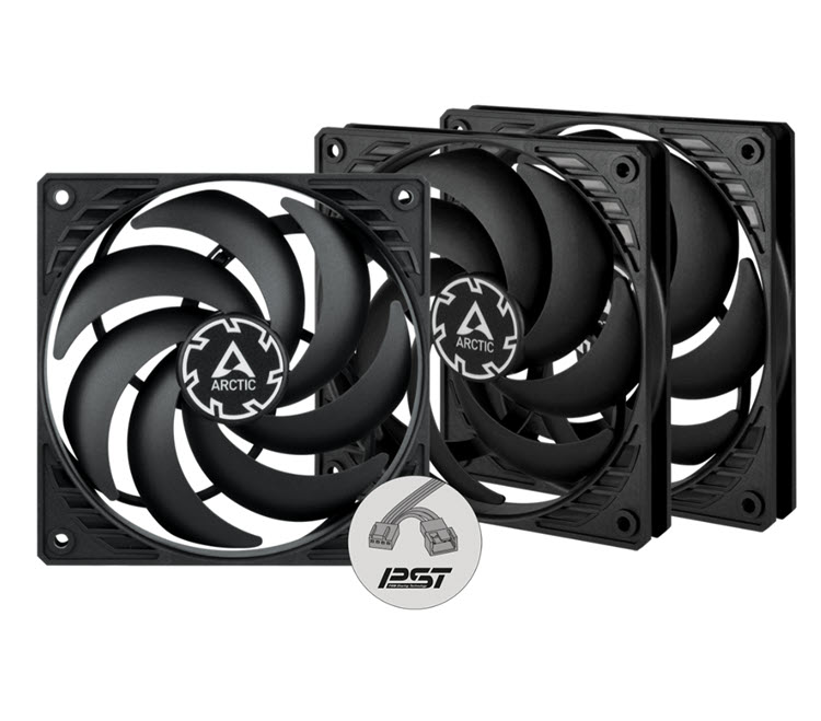 Milwaukee PC - ARCTIC P12 Black Slim 120mm PWM fan (3 pack) - with PWM Sharing Technology