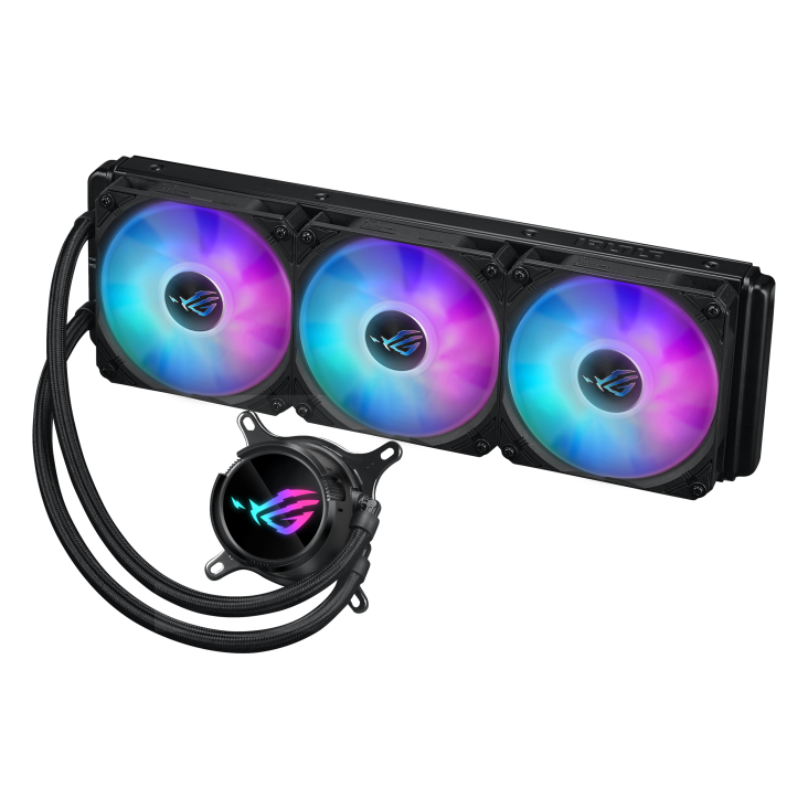 Milwaukee PC - Asus ROG STRIX LC III 360 ARGB AIO Liquid CPU Cooler(Black) AMD AM5/AM4, Intel 1851\1700, 3xAF-12S 120mm Fans, 2.1" LCD