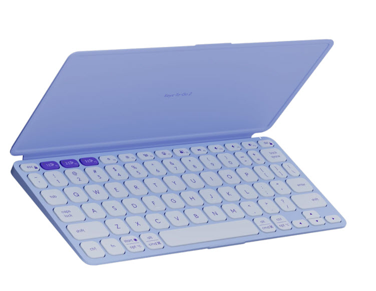 Milwaukee PC - Logitech Keys-To-Go 2 - BT, Scissor Keys, Logi Options+, w/Cover, Lilac