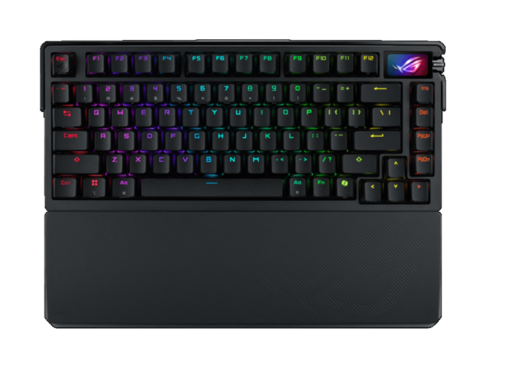 Milwaukee PC - ASUS ROG M702 Azoth Extreme Keyboard - 75, ROG NX Mechanical Switch Snow, 1.47"OLED TS, BT5.1/RF 2.4GHz/USB, AURA Sync, RGB