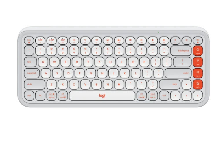 Milwaukee PC - Logitech POP Icon Keys (Orange & Off-White) -Bluetooth, customizable action keys