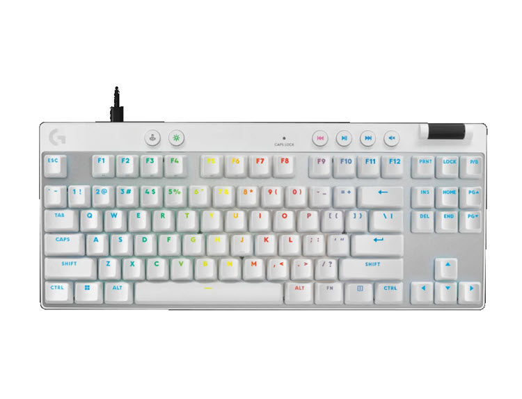 Milwaukee PC - Logitech PRO X TKL Rapid (White) - USB-C, Magnetic Analog Switches, KEYCONTROL, LIGHTSYNC RGB