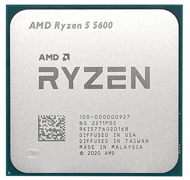 Milwaukee PC - AMD Ryzen 5 5600 - AM4, PCIe4.0, 3.5GHz/4.4GHz, 6c/12t, No Gfx, Unlocked, Tray SP