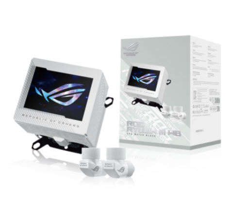 Milwaukee PC - Asus ROG Ryujin III WB CPU Water Block (White) - 3.5" LCD, 178 Cooling Fins, VRM Fan, Asetek, ROG Fittings, AMD/Intel