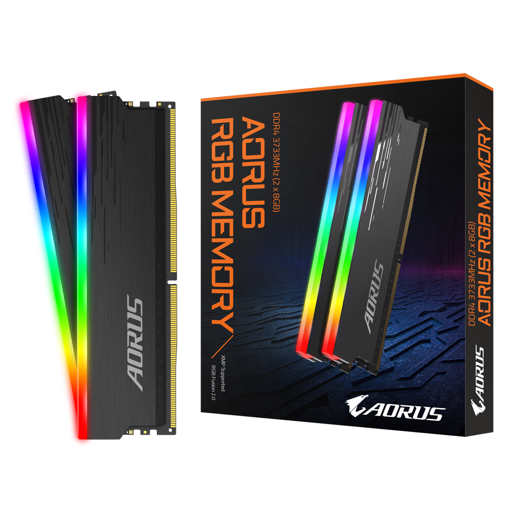 Milwaukee PC - Gigabyte AORUS RGB DDR4-3733MHz, 16GB Kit(2x8) CL19/20  XMP 2.0