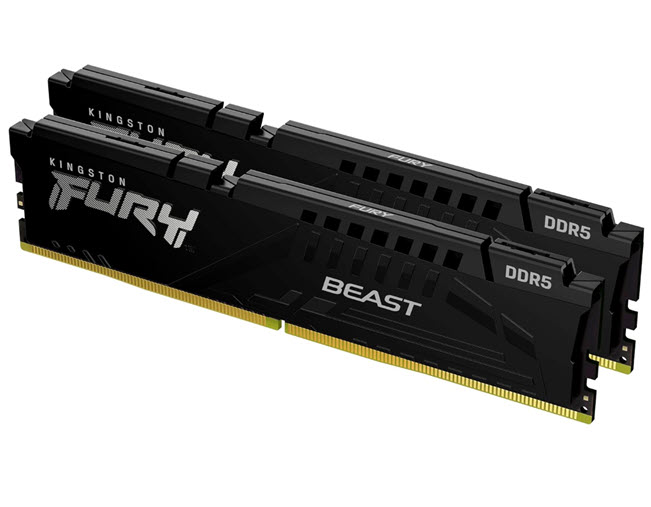 Milwaukee PC - Kingston FURY Beast (Black) - 32GB Kit (2x16GB) DDR5-6000MHz, AMD EXPO/Intel XMP, CL30, 1Rx8