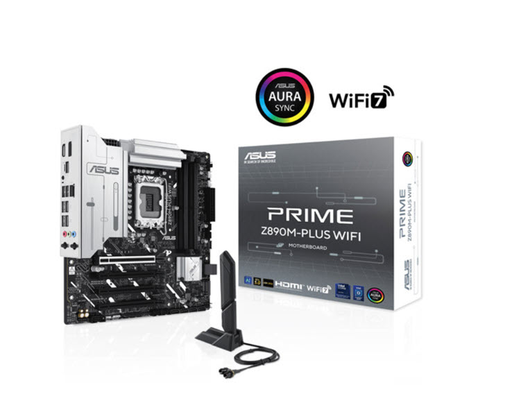 Milwaukee PC - Asus PRIME Z890M-PLUS WIFI - mATX, Z890, s1851,AI, PCIe5.0, 4xDDR5, 3xM.2, 6xSATA, 2.5Gb, Wi-Fi 7, BT5.4, 1xDP, 1xHDMI