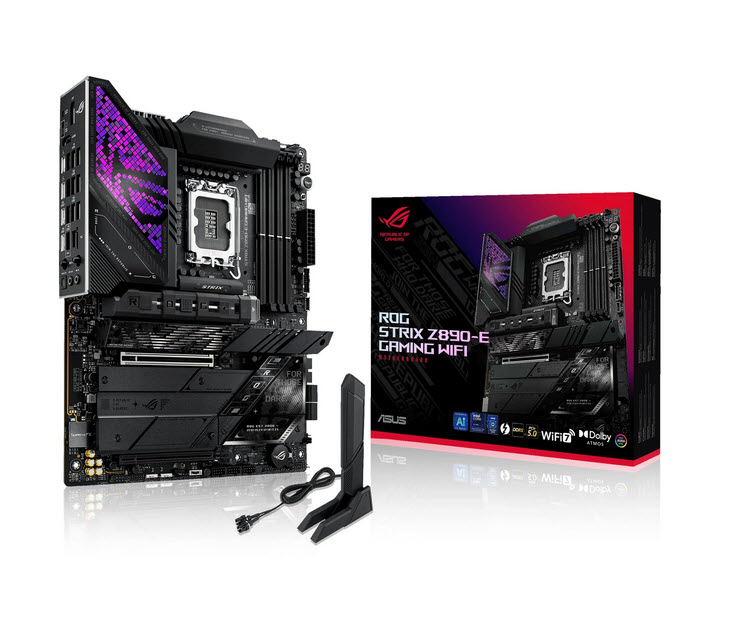 Milwaukee PC - Ausus ROG STRIX Z890-E GAMING WIFI - ATX, Z890, s1851,AI, PCIe5.0,4xDDR5,7xM.2,4xSATA,5Gb,Wi-Fi 7,BT5.4,DP,HDMI,TB4, RGB