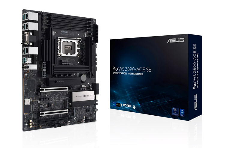 Milwaukee PC - Asus PRO WS Z890-ACE SE - ATX, Z890, s1851, AI, PCIe5.0,4xDDR5,4xM.2, 8xSATA,10GB,2.5Gb,BMC,HDMI,VGA,TB4