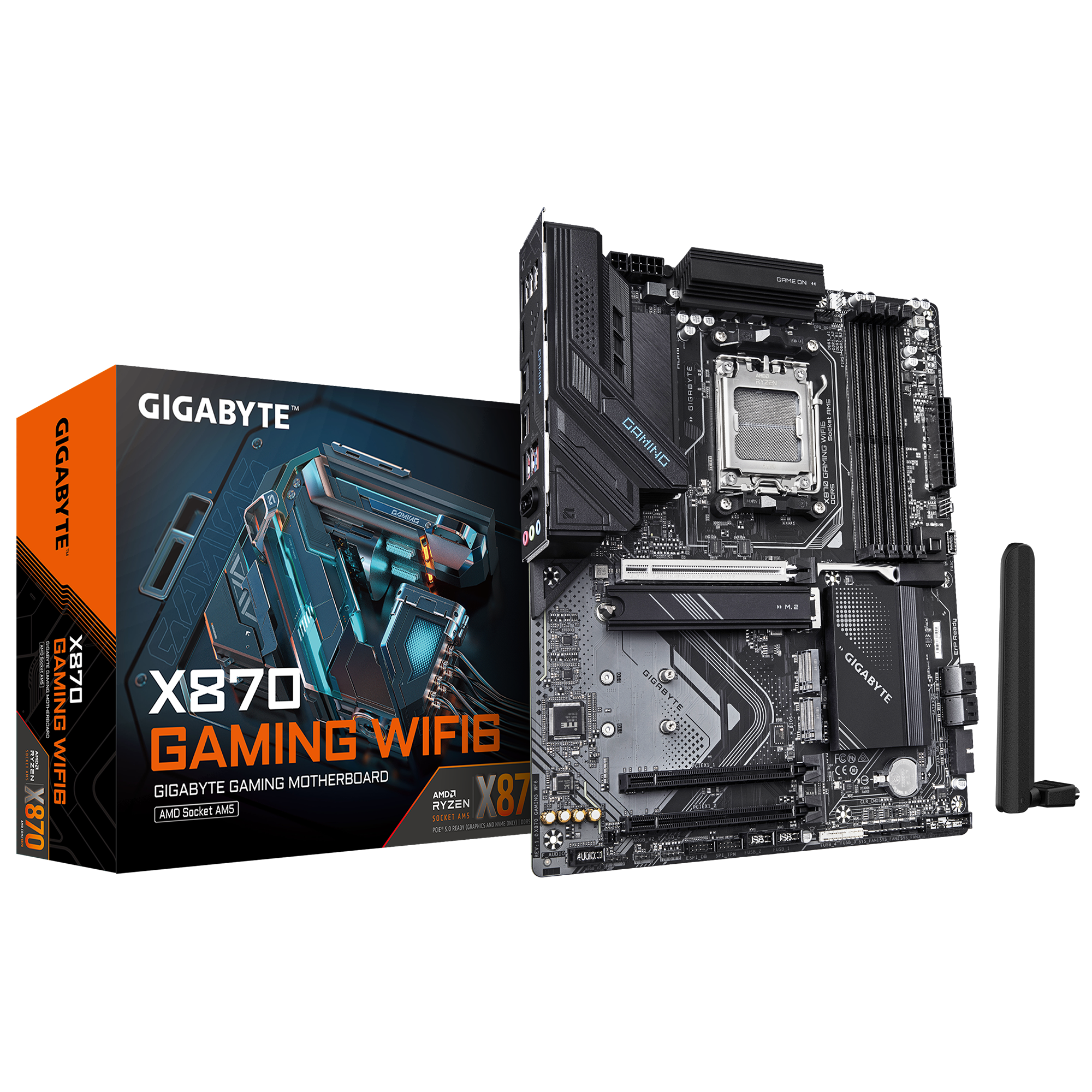 Milwaukee PC - Gigabyte X870 GAMING WIFI6-ATX, AM5, X870, AI, PCIe5.0, 4xDDR5, 3xM.2, 4xSATA, 2.5Gb, Wi-Fi 6, BT5.3, 2xUSB4