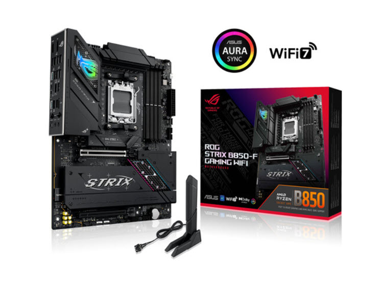 Milwaukee PC - Asus ROG STRIX B850-F GAMING WIFI - ATX, AM5, B850, AI, PCIe5.0, 4xDDR5, 4xM.2, 2xSATA, 2.5Gb,Wi-Fi 7,BT5.4,HDMI,DP,Aura Sync