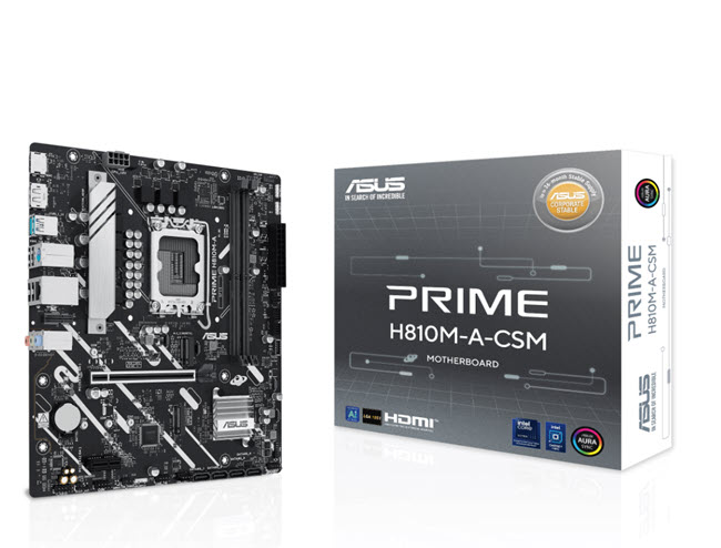 Milwaukee PC - Asus PRIME H810M-A CSM - mATX, s1851, H810, AI, PCIe4.0, 2xDDR5,2xM.2, 4xSATA,1Gb, DP, HDMI, Aura Sync