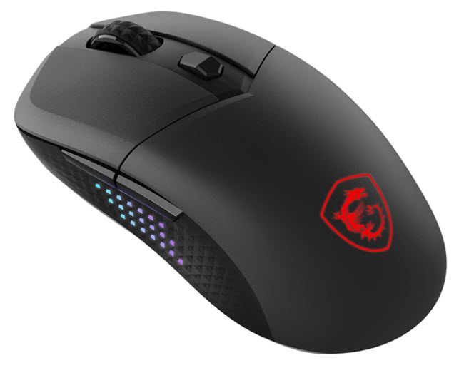 Milwaukee PC - MSI VERSA 300 ELITE Rechargable Mouse - PAW3395DM, 1000Hz, MSI Swiftspeed, BT5.3, USB 2.0, OMRON Micro Switches