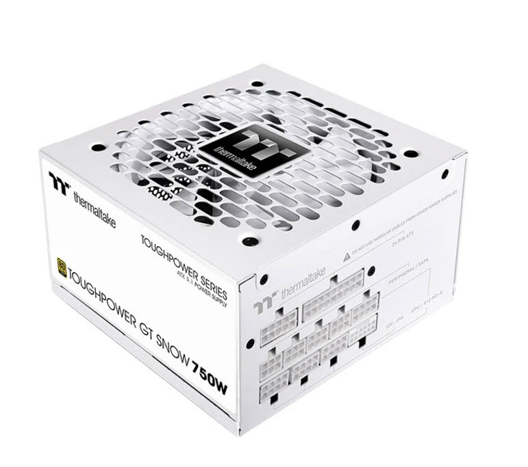 Milwaukee PC - Thermaltake TOUGHPOWER GT Snow 750W - ATX 3.1, 80+ Gold, PCIe 5.1, 12V-2x6, Fully Modular