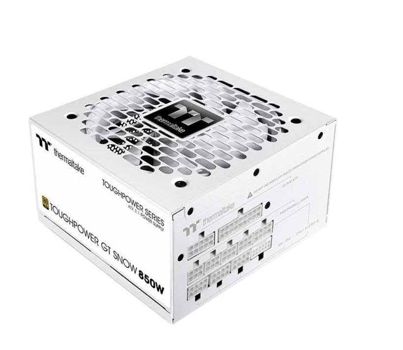 Milwaukee PC - Thermaltake TOUGHPOWER GT Snow 850W - ATX 3.1, 80+ Gold, PCIe 5.1, 12V-2x6, Fully Modular