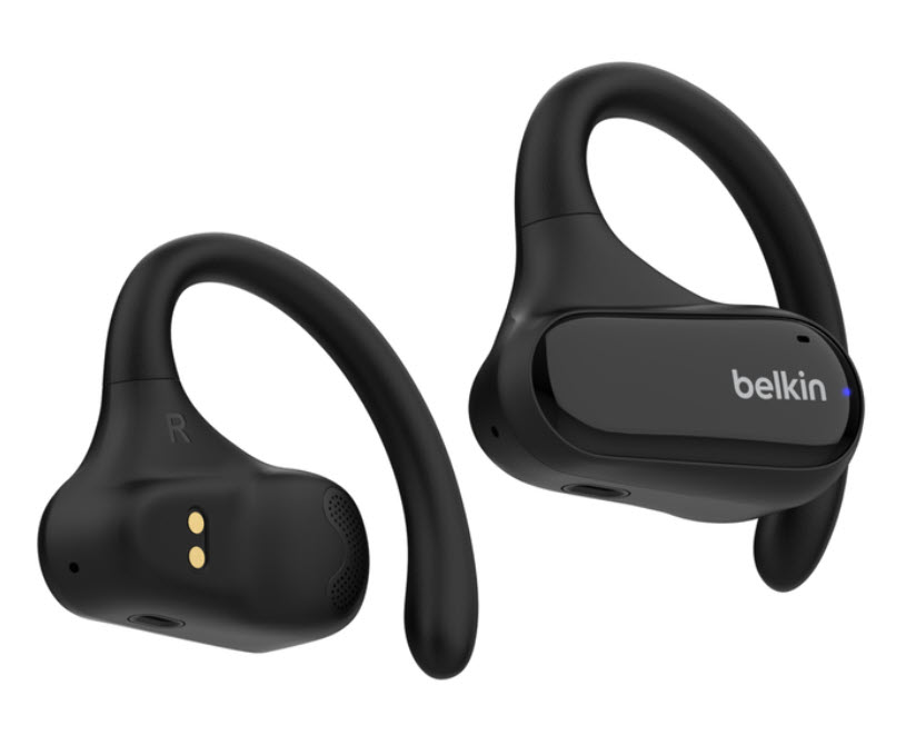 Milwaukee PC - Belkin SoundForm ClearFit Open-Ear Wireless Earbuds - IPX5, Clear Call, Charging Case, Black