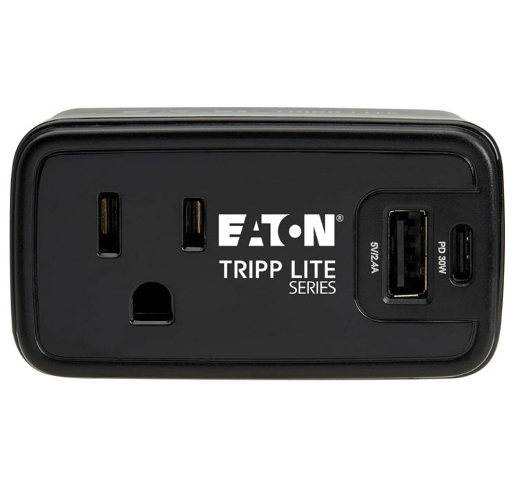 Milwaukee PC - Tripp Lite series Power It!(Black) Universal Travel Charger/Power Strip - 1 Outlet, USB-C, USB-A, 32W PD