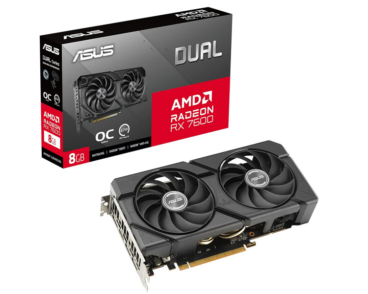 Milwaukee PC - ASUS Dual Radeon™ RX 7600 EVO OC - 8GB GDDR6, PCIe4.0, 2.5 Slot, HDCP, 1xHDMI, 3xDDP 