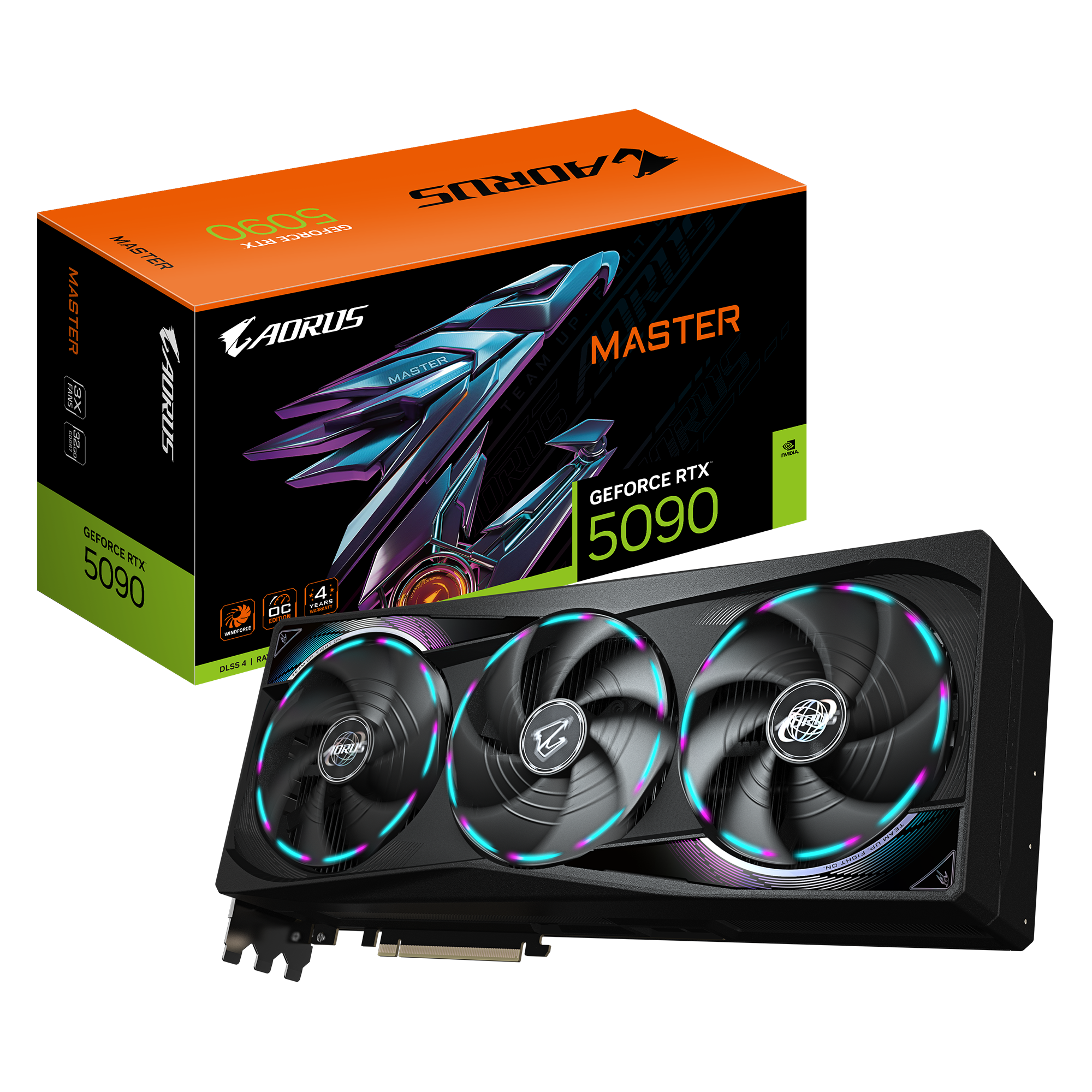 Milwaukee PC - Gigabyte AORUS GeForce RTX 5090 MASTER 32G GDDR7 - 4 Slot, PCIe 5.0, Blackwell, FP4,DLSS 4,3xDP 2.1a,1xHDMI 2.1b 