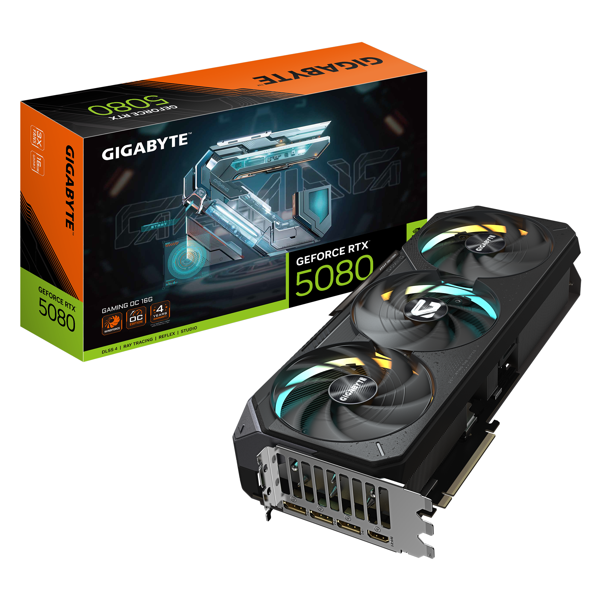 Milwaukee PC - Gigabyte GeForce RTX 5080 GAMING OC 16G GDDR7 - 4 Slot, PCIe 5.0, Blackwell,FP4 DLSS 4,3xDP 2.1a,1xHDMI 2.1b 