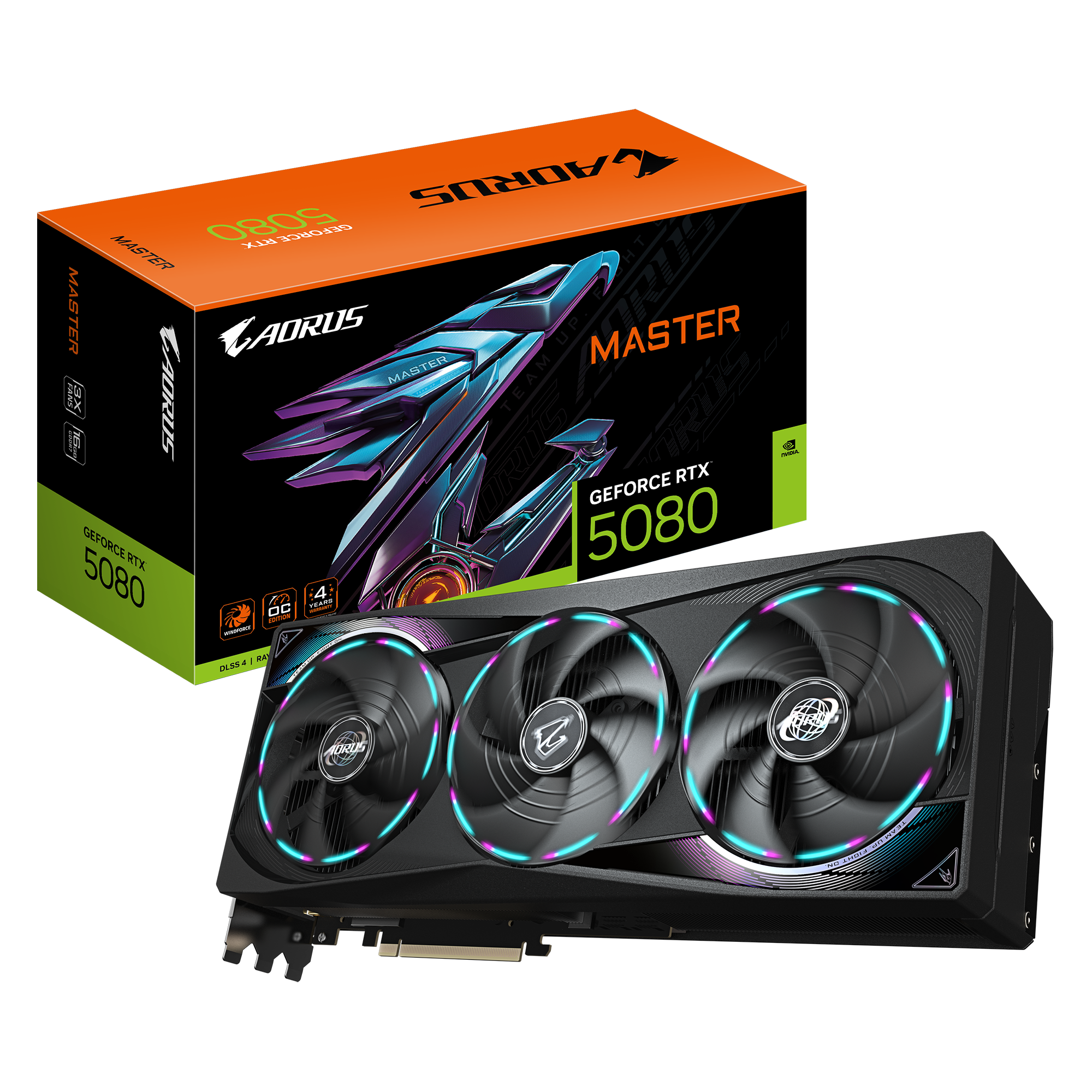 Milwaukee PC - Gigabyte AORUS GeForce RTX™ 5080 MASTER 16G GDDR7 - 4 SloT, PCIe 5.0, Blackwell, FP4,DLSS 4,3xDP 2.1a,1xHDMI 2.1b