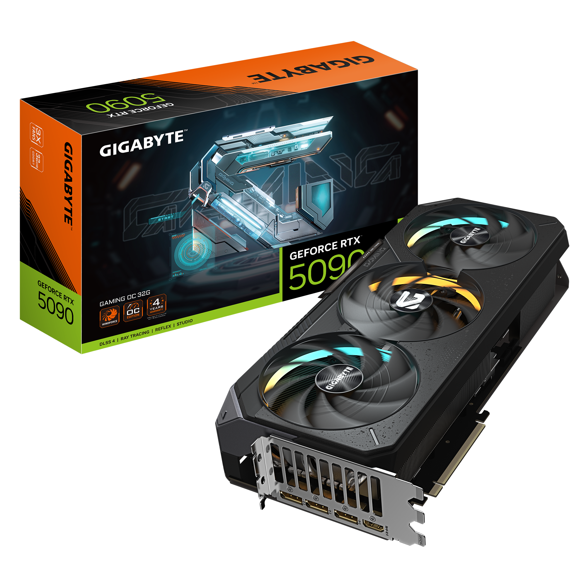 Milwaukee PC - Gigabyte GeForce RTX 5090 GAMING OC 32G GDDR7 - 4 Slot, PCIe 5.0, Blackwell, FP4,DLSS 4,3xDP 2.1a,1xHDMI 2.1b