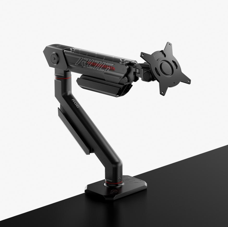 Milwaukee PC - Asus ROG Ergo Monitor Arm AAS01 - Up to 39" Monitor, 29lbs, Height/Tilt/Swivel, Cable Mgmt. VESA 100x100mm