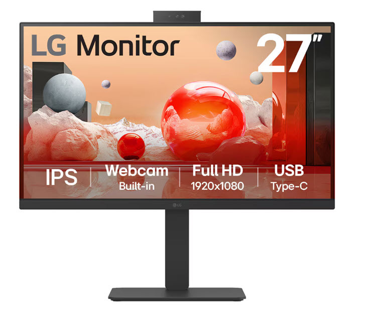 Milwaukee PC - LG 27" 27BA850-B Monitor - 27" FHD IPS, 250nits, 5ms, 100Hz, Super Resolution+, Black Stabilizer, Flicker Safe, HDMI,DP,USB-C