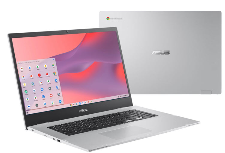 Milwaukee PC - ASUS ChromeBook CX1700 - 17.3" FHD, Celeron N4500, 4GB, 128GB eMMC, Intel Gfx, Wi-Fi 6, BT5.2, ChromeOS,  Mineral Grey