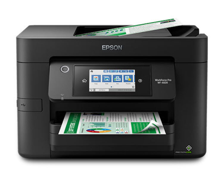 Milwaukee PC - Epson WorkForce Pro WF-4820 AIO Printer - Dup, P/S/C/F, up to 25ppm(BW)/12ppm(color), LAN/Wi-Fi/USB, uses 822/822XL