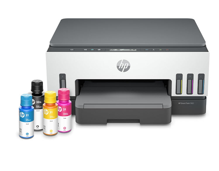 Milwaukee PC - HP Smart Tank 7001 AIO  Printer - Dup, P/S/C, up to 9/15ppm, Wi-Fi, USB, ues  HP31/32XL