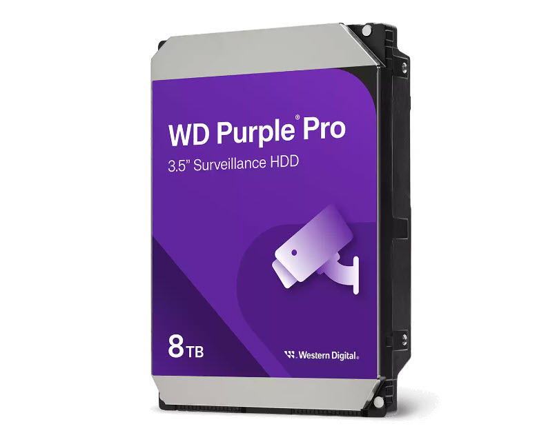Milwaukee PC - WD Purple Pro Smart Video Hard Drive -  8 TB 3.5" SATA HDD, 7200 RPM, up to 267MB/s, 256 Cache