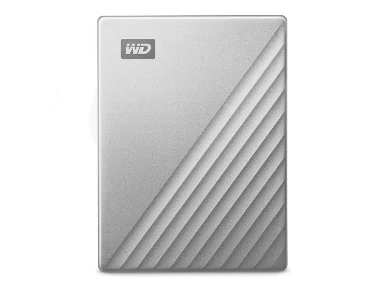 Milwaukee PC - Western Digital - My Passport Ultra Portable Storage for Mac 4TB - USB-C, Acronis, 256-bit AES, Silver
