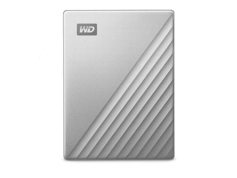 Milwaukee PC - Western Digital - My Passport Ultra Portable Storage for Mac 2TB  - USB-C, Acronis, 256-bit AES, Silver  
