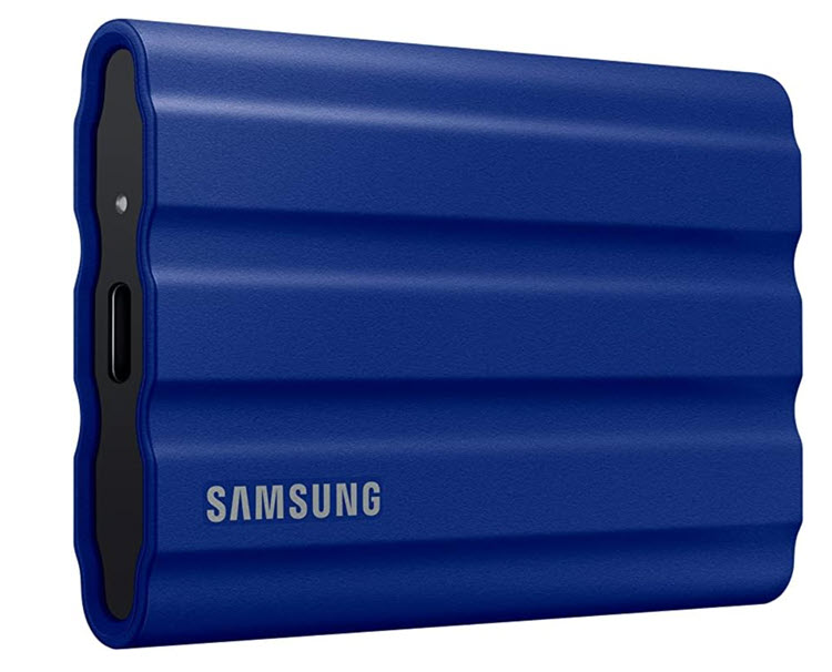 Milwaukee PC - SAMSUNG T7 Shield 1TB (Blue) Portable SSD - up to 1050MB/s, USB 3.2 Gen2, Rugged, IP65 Rated