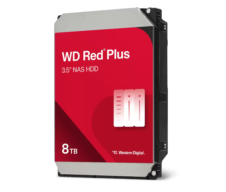 Milwaukee PC - WD Red Plus 8TB HDD - 3.5", CMR, SATAIII, 5640RPM, 256MB Cache