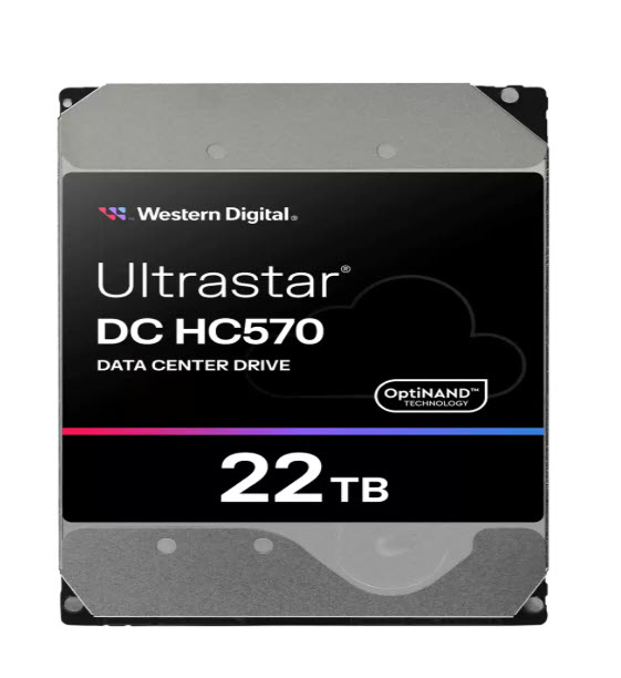 Milwaukee PC - WD Ultrastar DC HC570 - 22TB, 3.5" HDD, SAS, SE, CRM, 512MB Cache,  up to 291MB/s, *SinglePack*