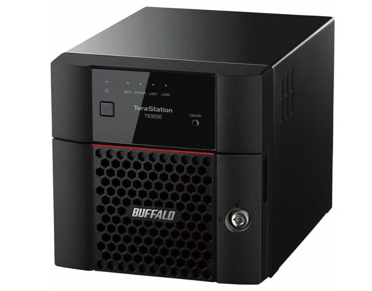 Milwaukee PC - Buffalo TeraStation 3230DN NAS 16TB(2x8GB), Btrfs, 2.5GbE, 1GbE,  0/1/JBOD (Individual Disks)