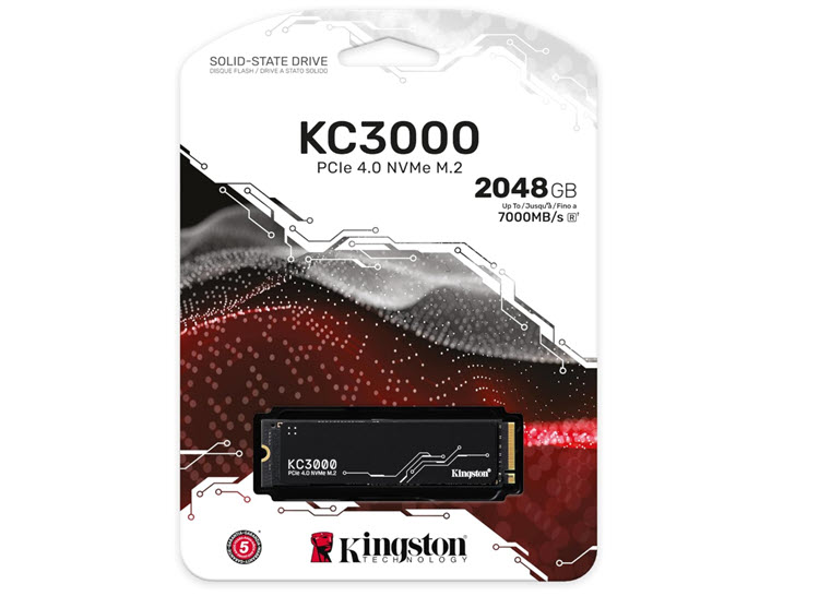 Milwaukee PC - Kingston 2048GB KC3000 PCIe 4.0 NVMe M.2 SSD R/W 7,000/7,000MB/s, Acronis,Bulk