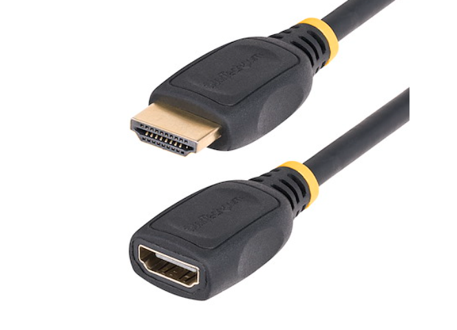 Milwaukee PC - StarTech 18in (50cm) HDMI 2.0 Extension Cable, High Speed HDMI Port Saver Cable, 4K 60Hz, HDMI Extension Cable M/F