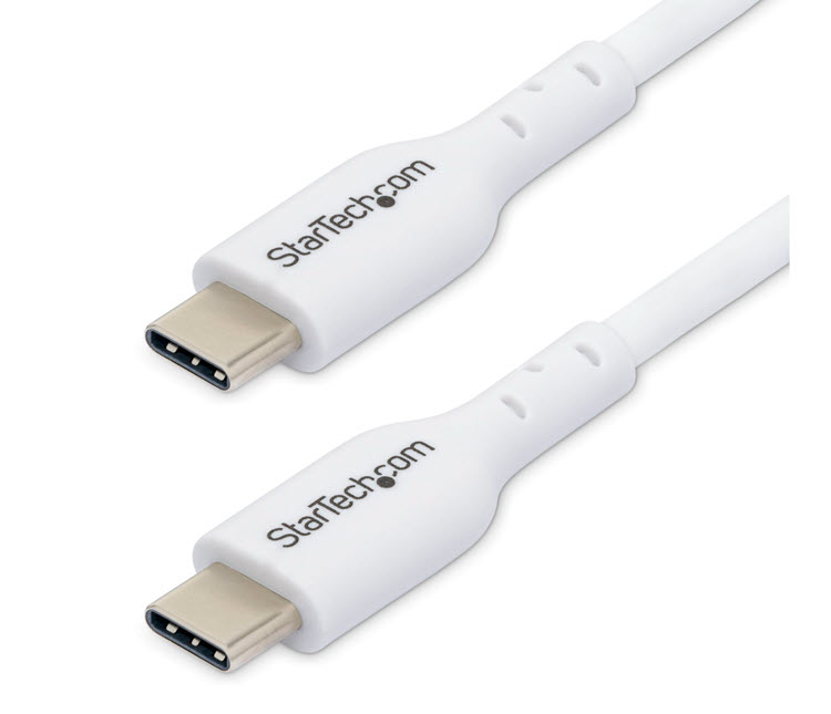 Milwaukee PC - StarTech 6ft (1.8m) USB-C Charging Cable, USB C Cable, USB 2.0 Type-C Laptop Charger Cord, 60W 3A Power Delivery, M/M, White