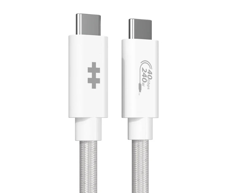 Milwaukee PC - HyperDrive Next Braided USB4 Type-C Performance Cable (1.2m/4ft) (White)