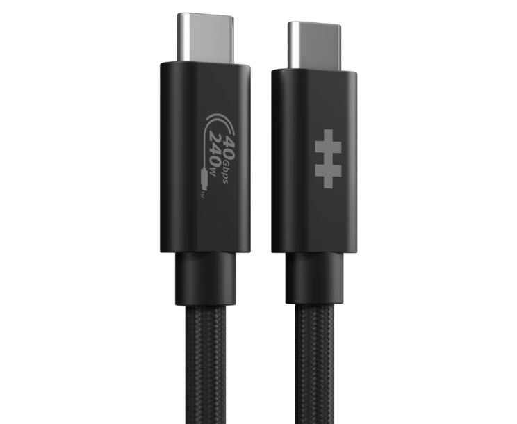 Milwaukee PC - HyperDrive Next Braided  USB4 Type-C Performance Cable (1.2m/4ft) (Black)